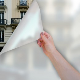 Film dépoli blanc de sécurité pour choc depuis l'extérieur - 150 microns