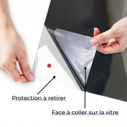 Film anti effraction et anti chaleur pour choc  depuis l'extérieur alu foncé - 240 microns