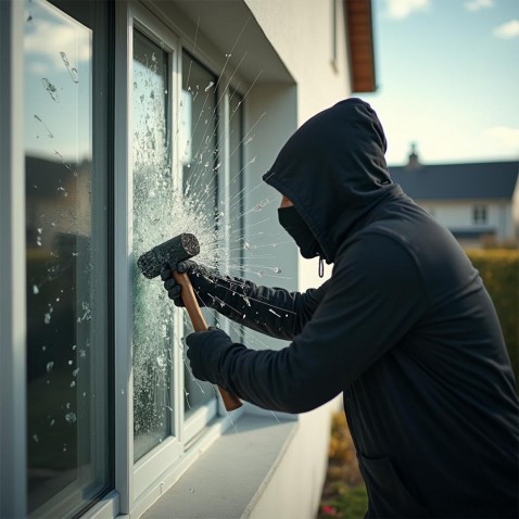 Film de protection pour vitrage pour choc depuis l'intérieur - incolore 240 microns