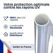 Film anti-UV total 100% gris ultra clair 420 nm