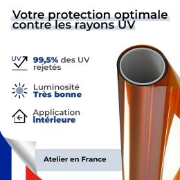 Film inactinique pour lumière et uv orange