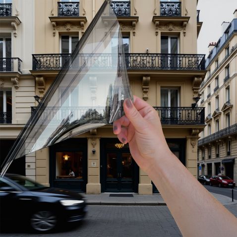 Film anti UV gris bleu gris