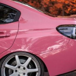 Covering rose fluo brillant pour toutes surfaces - 3D