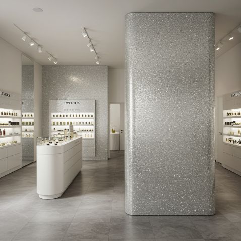 Rouleau adhésif argent pailleté