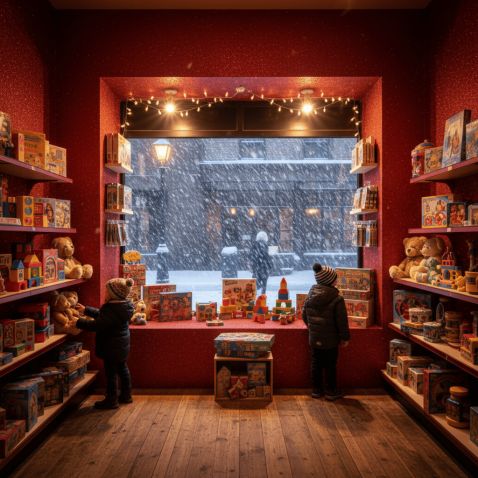 Rouleau adhésif rouge pailleté