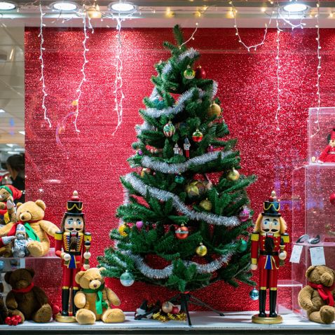 Rouleau adhésif rouge pailleté