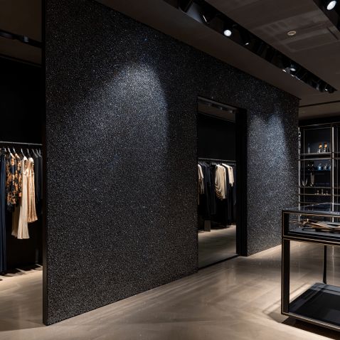 Rouleau adhésif noir pailleté