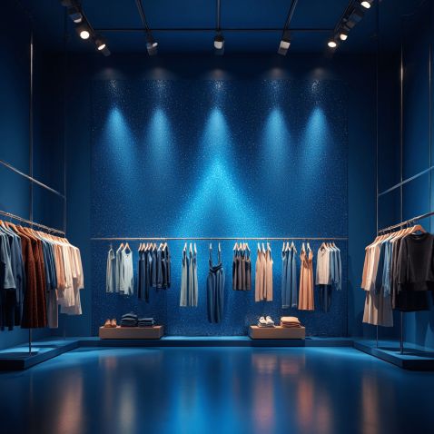 Rouleau adhésif bleu nuit pailleté