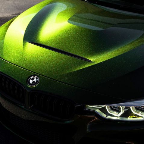 Covering vert métallisé brillant pour toutes surfaces - 3D