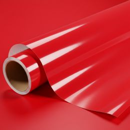 Vinyle covering rouge brillant pour surface plane avec colle airflow