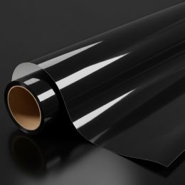 Vinyle covering noir brillant pour surface plane avec colle airflow