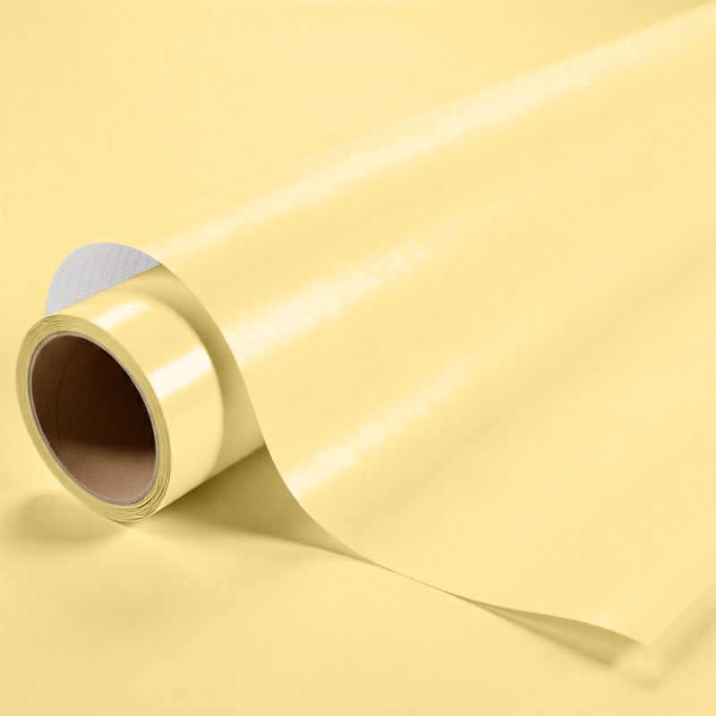 Vinyle covering beige brillant pour surface plane