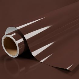Vinyle covering marron brillant pour surface plane avec colle airflow
