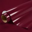 Vinyle covering bordeaux brillant pour surface plane avec colle airflow