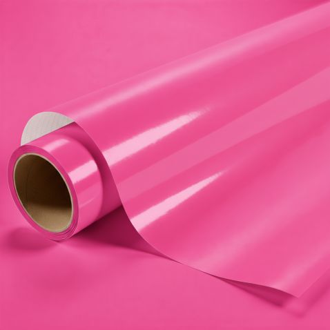 Vinyle covering rose brillant pour surface plane avec colle airflow