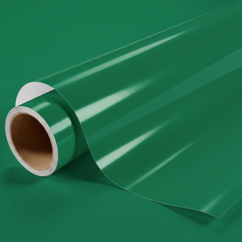 Vinyle covering vert saphir brillant pour surface plane avec colle airflow