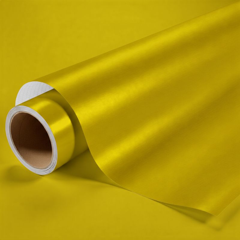 Covering jaune brillant métallisé pour toutes surfaces - Haute finition