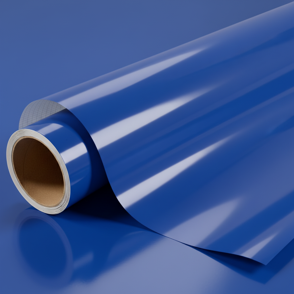 Bleu brillant profond haute finition