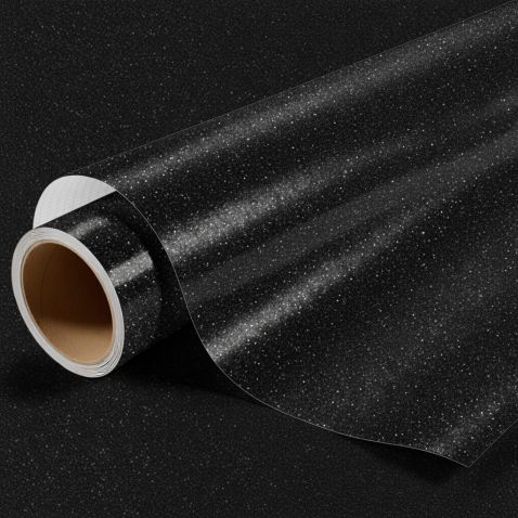 Covering noir pailleté brillant pour toutes surfaces - Haute finition