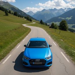 Covering bleu satin mat pour toutes surfaces - Haute finition