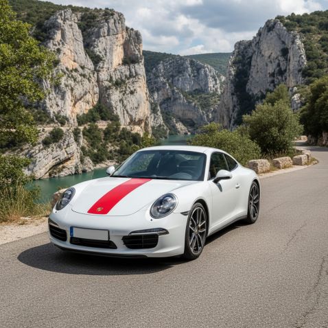 Vinyle covering rouge tomate brillant pour surface plane avec colle airflow