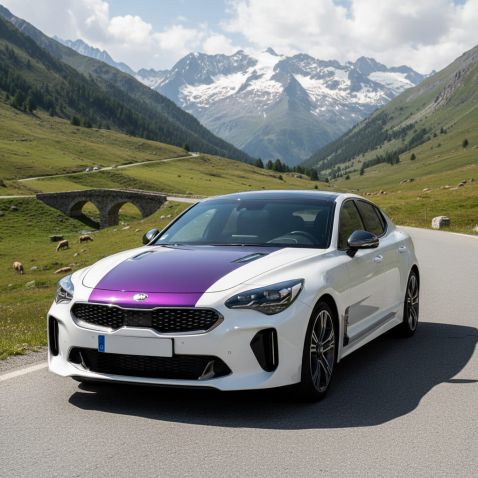 Covering violet brillant pour surface plane