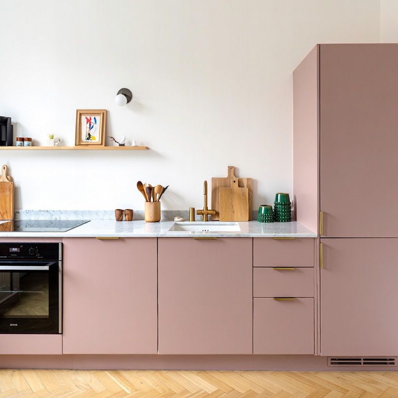 Papier Peint Autocollant Rose poudré mat - Douceur et Élégance