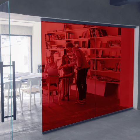 Film couleur rouge transparent