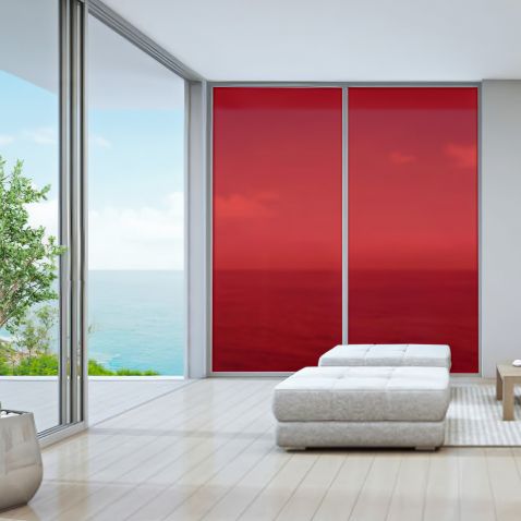 Film couleur rouge transparent