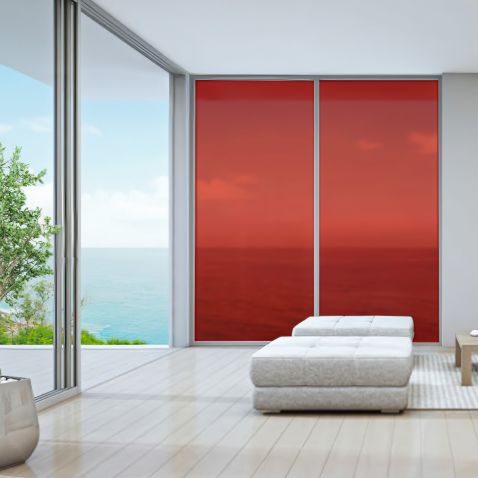 Film couleur rouge transparent