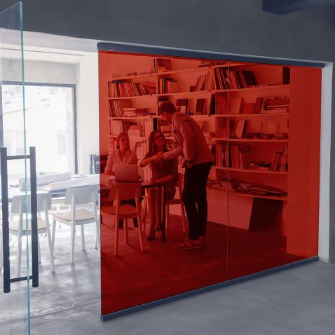 Film couleur rouge transparent