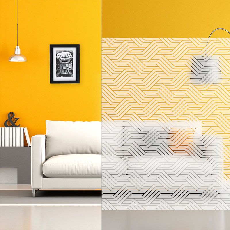 Film décoratif pour vitre lignes graphiques dépolies