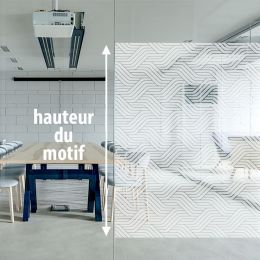 Film décoratif pour vitre lignes graphiques dépolies