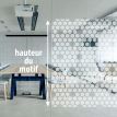 Film décoratif pour vitre motif hexagones dépolis