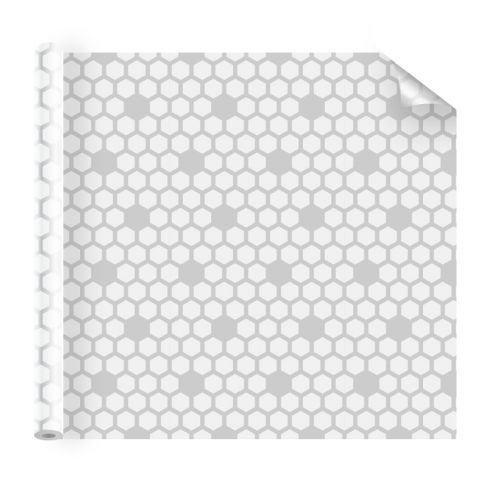 Film décoratif pour vitre motif hexagones dépolis