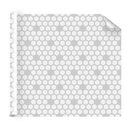 Film décoratif pour vitre motif hexagones dépolis