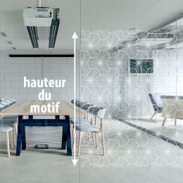 Film décoratif effet kaléidoscope blanc