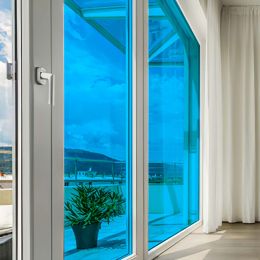 Film couleur bleu azur transparent