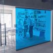 Film couleur bleu azur transparent