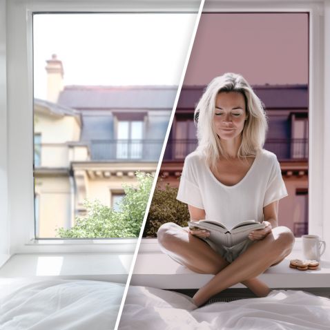 Film solaire anti chaleur pour simple vitrage meilleure performance - rouge métallisé