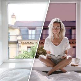 Film solaire anti chaleur pour simple vitrage meilleure performance - rouge métallisé
