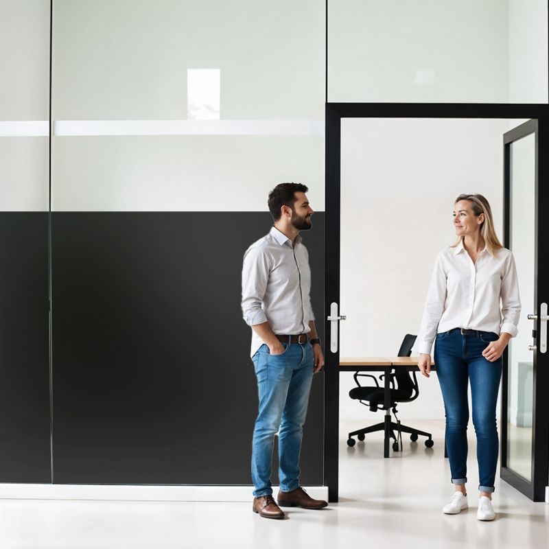 Film opacifiant repositionnable noir mat pour fenêtre