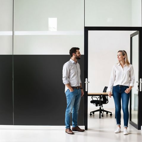 Film opacifiant repositionnable noir mat pour fenêtre