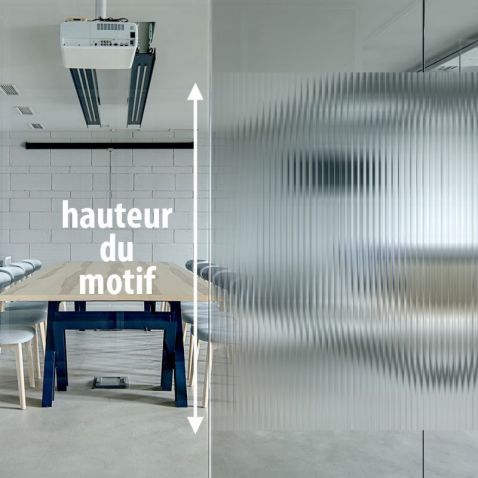 Film décoratif pour vitre effet verre strié