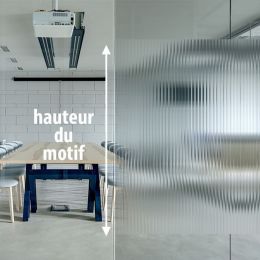 Film décoratif pour vitre effet verre strié