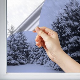 Film isolant thermique anti froid Argent foncé pour fenêtre