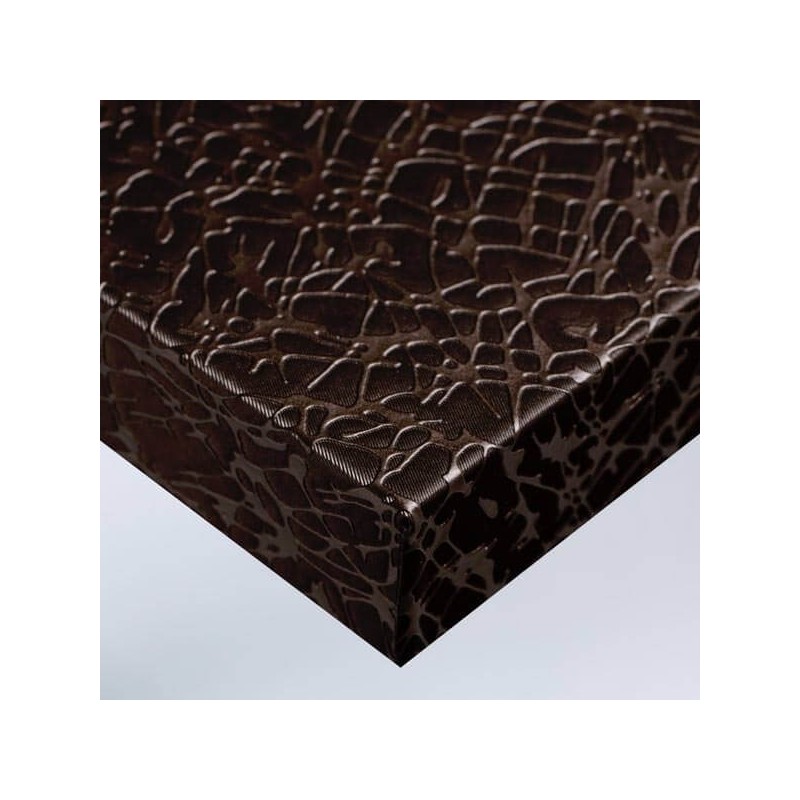 Film adhésif pour meubles et pour mur aspect tissus craquelé chocolat