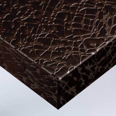Film adhésif pour meubles et pour mur aspect tissus craquelé chocolat