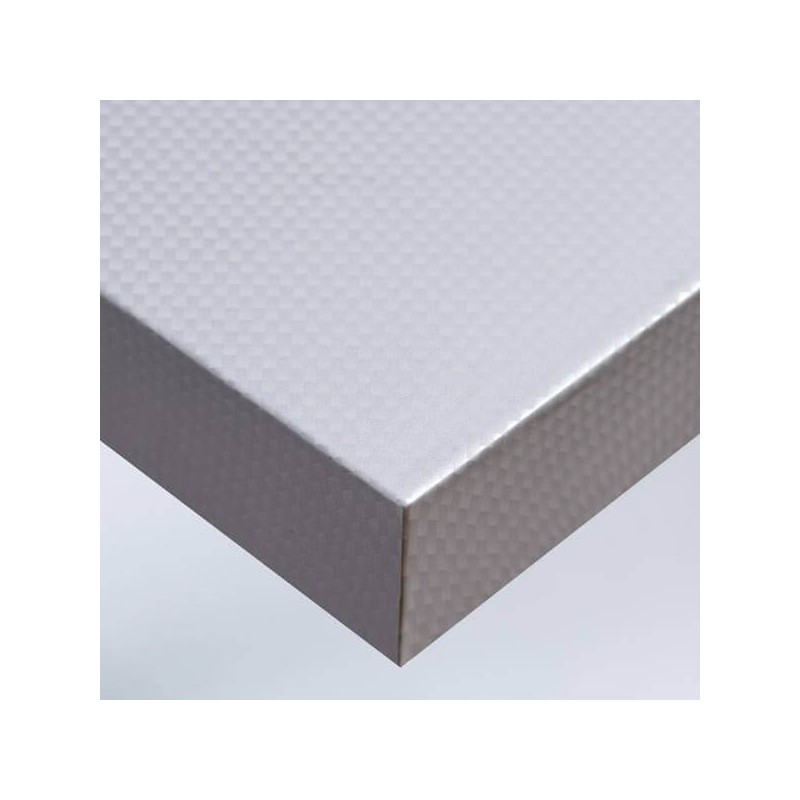 Papier adhésif pour meuble ou pour mur look métallisé aspect carbone argent