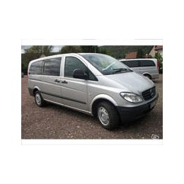 Kit film solaire Mercedes-Benz Vito (2) Long 5 portes (2003 - 2014) 1 porte latérale, 1 vitre ouvrante côté droit et 2 portes arrière